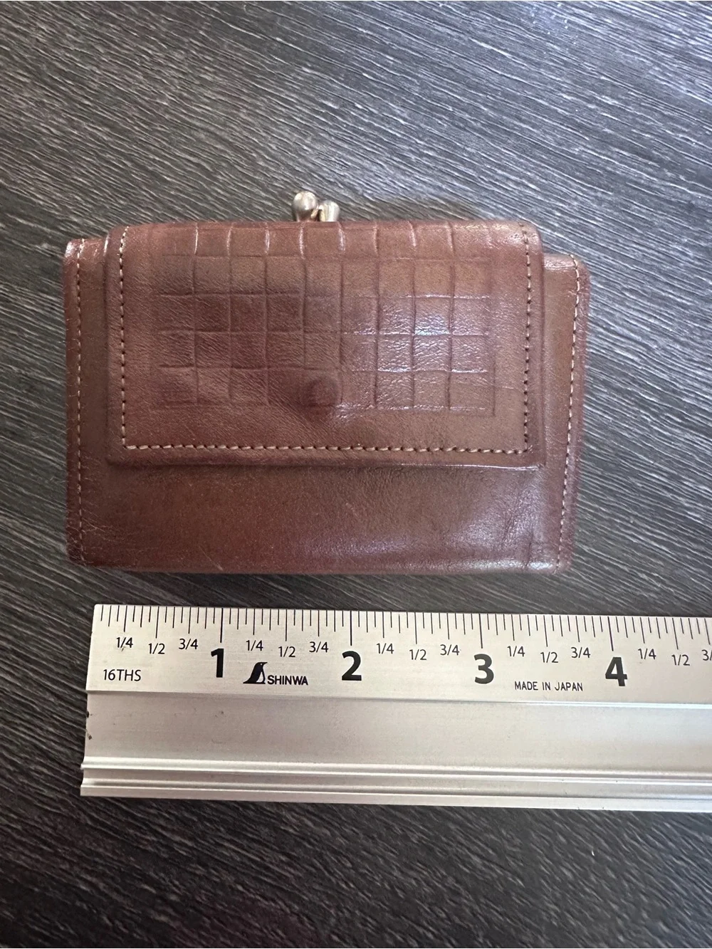 Pair Vintage Coin Purses - Leather and Cowhide